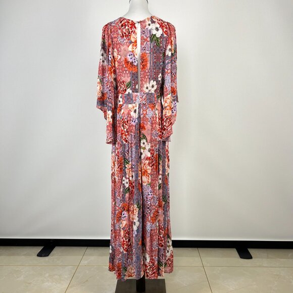 NWOT Johnny Was Scarlet Floral Georgette Midi Dress Size S - Picture 9 of 12